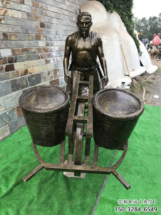 售楼处推车雕塑 商业街雕塑 民俗摆件 售楼处推车雕塑 商业街雕塑 民俗摆件