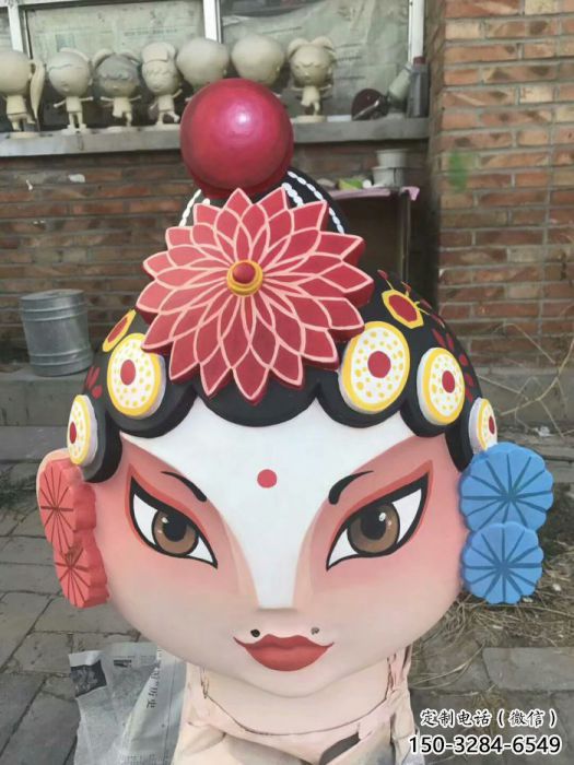 彩绘戏曲雕塑 大型城市雕塑 商业街摆件 彩绘戏曲雕塑 大型城市雕塑 商业街摆件