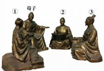 彩绘私塾先生雕塑 学校雕塑 步行街摆件