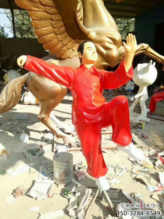 彩绘太极拳雕塑 大型城市雕塑 商业街摆件 彩绘太极拳雕塑 大型城市雕塑 商业街摆件
