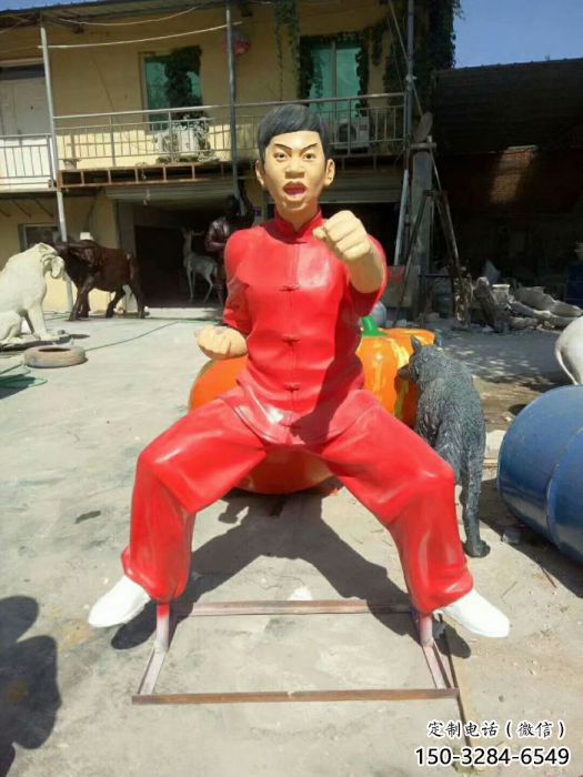 田间太极拳雕塑 彩绘民俗雕塑 园林摆件 田间太极拳雕塑 彩绘民俗雕塑 园林摆件
