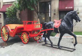庭院马夫雕塑 城市彩绘雕塑 民俗小品