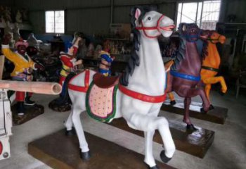 彩绘马夫雕塑 民俗雕塑 步行街摆件