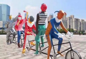 广场小丑雕塑 公园民俗雕塑 抽象摆件