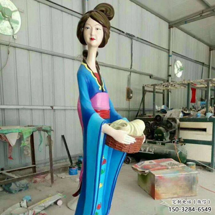 彩绘美女雕塑 大型城市雕塑 商业街摆件 彩绘美女雕塑 大型城市雕塑 商业街摆件