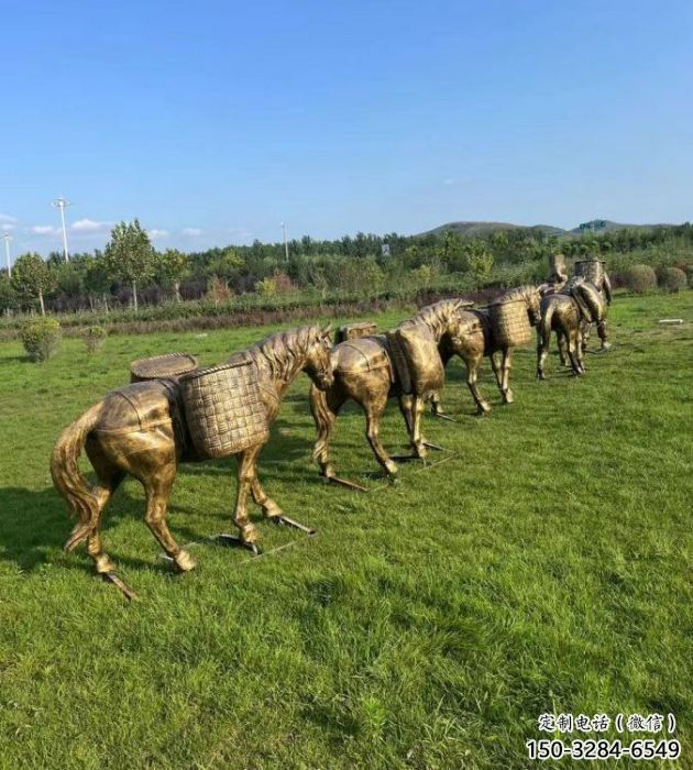 广场丝绸之路雕塑 公园古代雕塑 抽象摆件