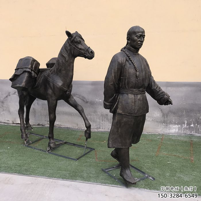庭院茶马古道雕塑 城市彩绘雕塑 古代小品 庭院茶马古道雕塑 城市彩绘雕塑 古代小品