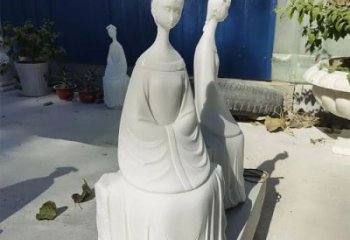 园林仕女雕塑制作 风景区古代雕塑 广场小品