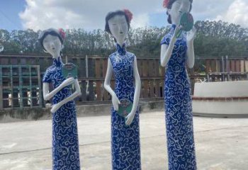 大型美女雕塑 步行街古代雕塑 仿真摆件