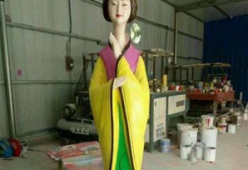 园林美女雕塑 城市广场雕塑 步行街摆件