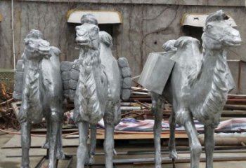 门口丝绸之路雕塑 售楼处古代雕塑 彩绘小品