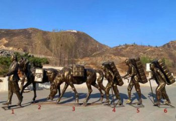 丝绸之路雕塑加工 田间彩绘雕塑 古代摆件