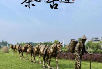商场茶马古道雕塑 古代雕塑 店门口小品