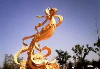 神话天女散花雕塑 店门口园林雕塑 古代小品