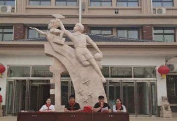 广场少先队员雕塑 公园学生雕塑 抽象摆件
