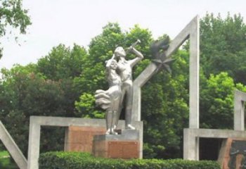 门口少先队员雕塑 售楼处学生雕塑 彩绘小品
