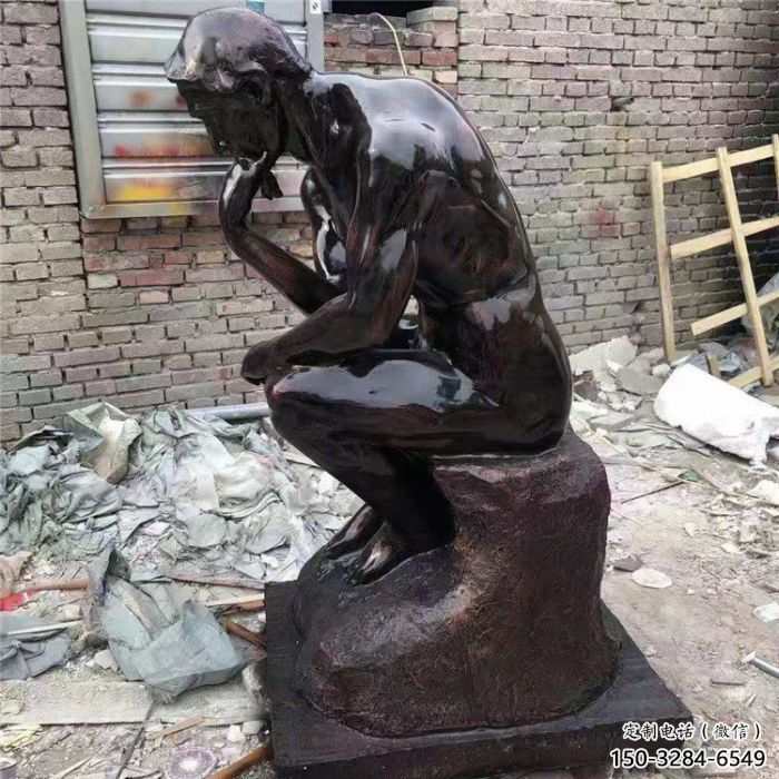 公园思考者雕塑 酒店门口雕塑 彩绘摆件