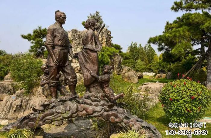 商场牛郎织女雕塑 神话雕塑 店门口小品 商场牛郎织女雕塑 神话雕塑 店门口小品