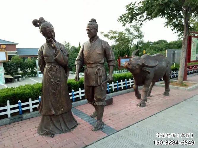 售楼处牛郎织女雕塑 商业街雕塑 神话摆件 售楼处牛郎织女雕塑 商业街雕塑 神话摆件