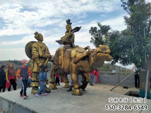 庭院牛郎织女雕塑 城市彩绘雕塑 神话小品 庭院牛郎织女雕塑 城市彩绘雕塑 神话小品