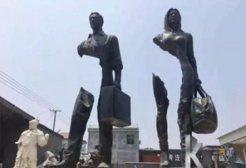 大型旅行者雕塑 门口创意雕塑 售楼处小品