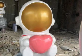 太空人雕塑 庭院航天雕塑 彩绘摆件