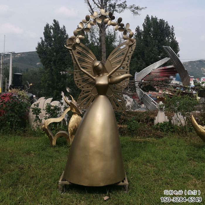 大门口天使雕塑 发光公园小品 仿真卡通雕塑 大门口天使雕塑 发光公园小品 仿真卡通雕塑