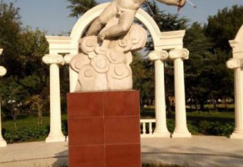商业街丘比特雕塑制作 烤漆欧式雕塑 彩绘肖像雕塑
