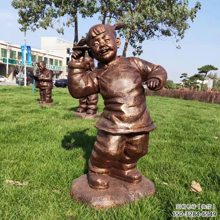 街道小孩子雕塑价格 现代景观玩耍雕塑 彩绘童趣雕塑 街道小孩子雕塑价格 现代景观玩耍雕塑 彩绘童趣雕塑
