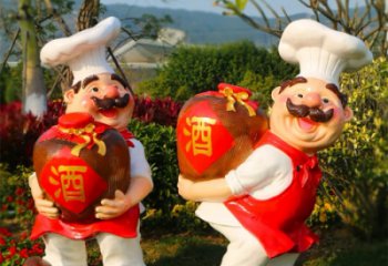 彩绘厨师雕塑厂家 异形卡通雕塑蔬 农村动漫雕塑