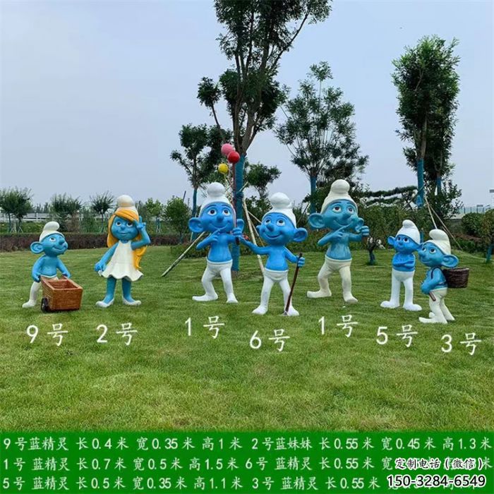 大门口蓝精灵雕塑制造商 公园卡通雕塑 仿真动漫雕塑 大门口蓝精灵雕塑制造商 公园卡通雕塑 仿真动漫雕塑