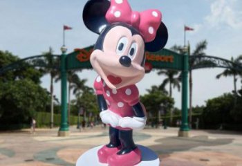 村口米奇雕塑制作 哑光卡通雕塑 公园动漫雕塑