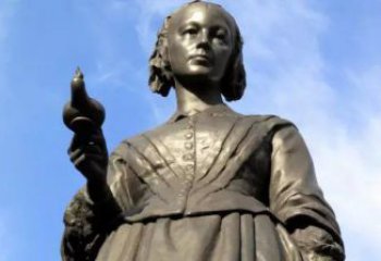 彩绘南丁格尔雕塑厂家 黄铜名人雕塑 街头雕塑