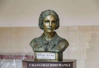 创意南丁格尔雕塑定制 仿铜名人雕塑 公园头像雕塑