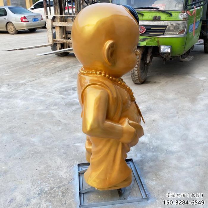 美陈小和尚雕塑制作 异形儿童雕塑 酒店肖像雕塑 美陈小和尚雕塑制作 异形儿童雕塑 酒店肖像雕塑