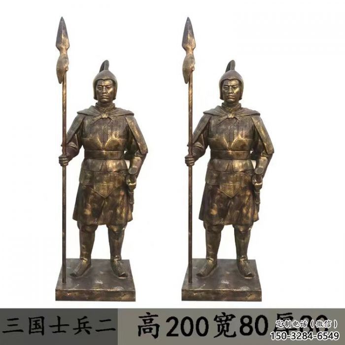 仿真武士雕塑实景图 店门口园林雕塑 民俗小品 仿真武士雕塑实景图 店门口园林雕塑 民俗小品