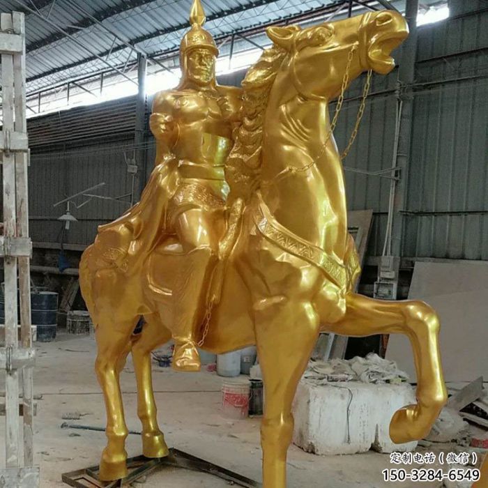 公园武士雕塑加工 酒店门口雕塑 彩绘摆件 公园武士雕塑加工 酒店门口雕塑 彩绘摆件