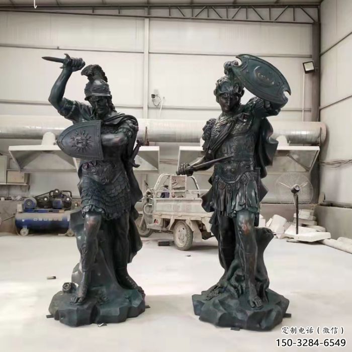 古铜色武士雕塑产品 大型城市雕塑 商业街摆件 古铜色武士雕塑产品 大型城市雕塑 商业街摆件