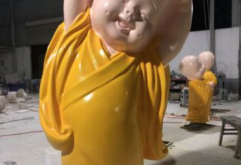 预用小和尚雕塑 景观校园儿童雕塑 商业街肖像雕塑
