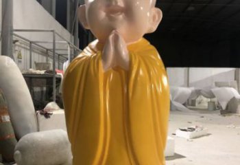 现代小和尚雕塑加工商 大型儿童雕塑 铸铜肖像雕塑