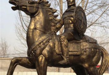 大型武士雕塑供应商 欧式步行街人物雕塑 彩绘古代雕塑