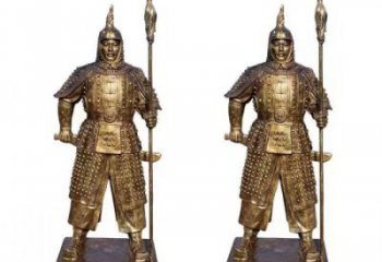 风景区武士雕塑定制 售楼处广场雕塑 仿古摆件