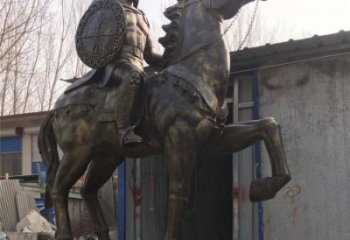 预定户外武士雕塑 喷漆古代雕塑 仿古人物雕塑