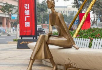 创意女人雕塑厂家 铸铜女性雕塑 公园欧式雕塑