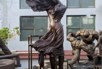 景观女人雕塑制造商 剪影女性雕塑 商业街欧式雕塑