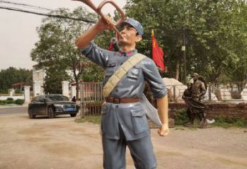 广场红军雕塑产品 抽象革命雕塑 烤漆抗战雕塑