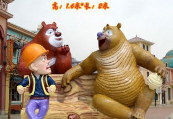 商业街熊大雕塑供应商 售楼处雕塑 卡通摆件