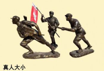 公园交警雕塑生产商 户外军人雕塑 抽象士兵雕塑