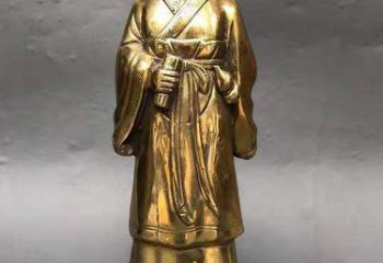 街道张仲景雕塑厂家 现代景观摆件 彩绘名医雕塑