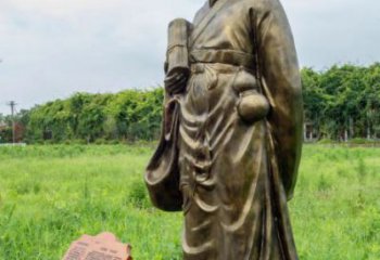 商业街张仲景雕塑厂 烤漆摆件 彩绘名医雕塑